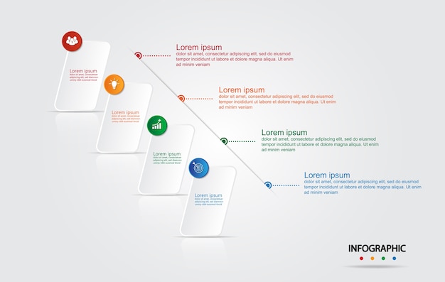 Plik wektorowy infografika szablon dla biznesu z 4 opcjami