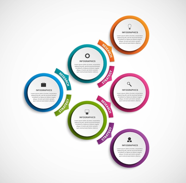 Infografika Szablon Schematu Organizacyjnego Do Prezentacji Biznesowych, Banerów Informacyjnych, Osi Czasu Lub Projektowania Stron Internetowych.
