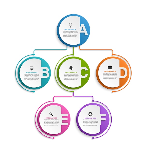 Infografika Szablon Schematu Organizacyjnego