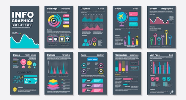 Infografika Szablon Wizualizacji Danych Broszury.