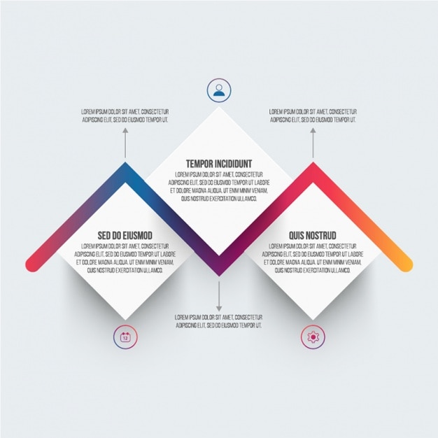 Plik wektorowy infografika szablonu z kolorowym osi czasu