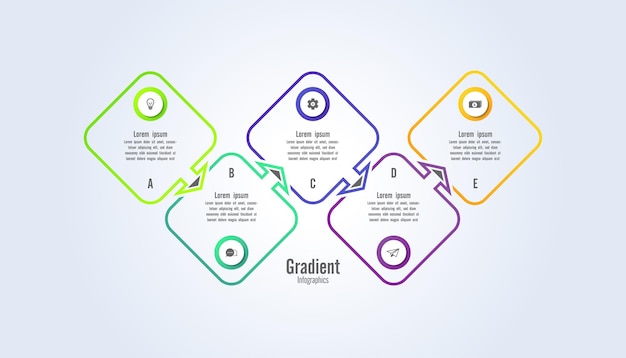 Infografika Wektor Projekt Biznesowy Szablon