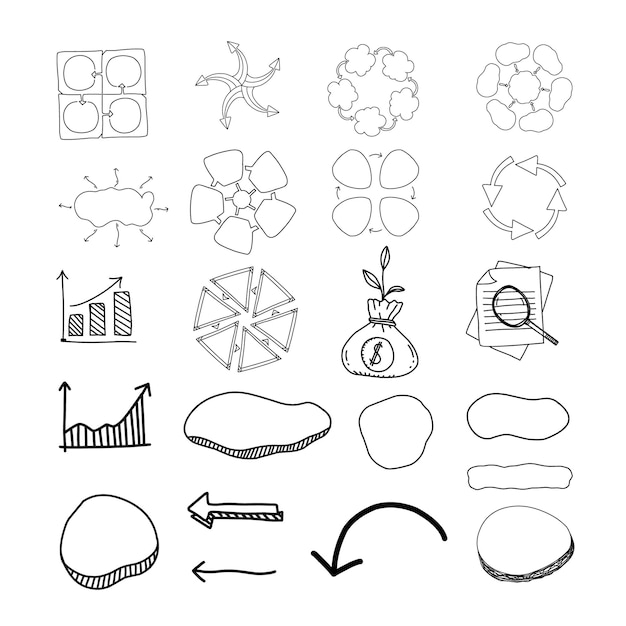 Infografika Wykresu Stylu Szkicu Elementu Biznesowego