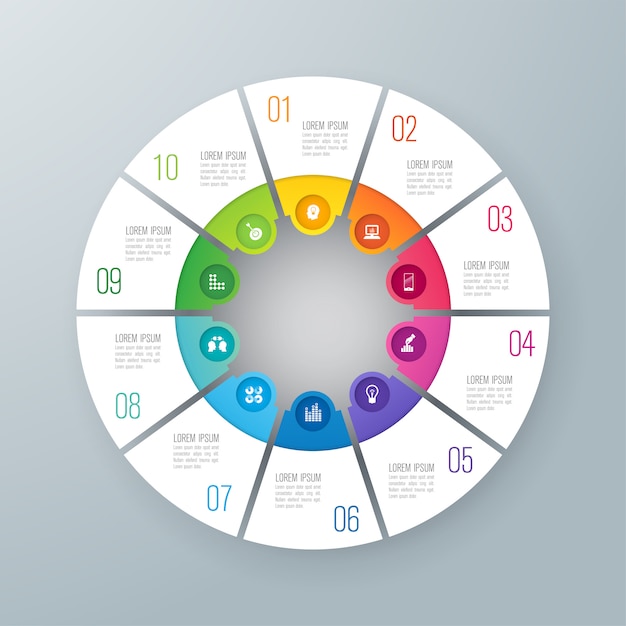 Plik wektorowy infografika z krokami i opcjami