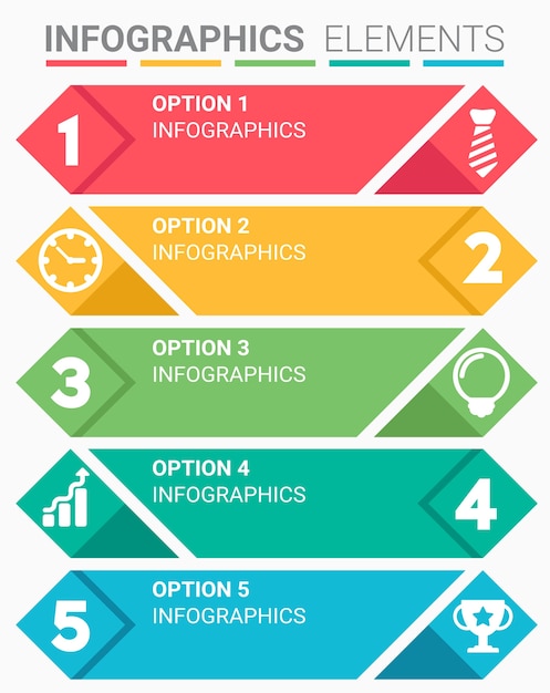 Plik wektorowy infografika zaprojektować numer pierwszej piątej listy szablonów