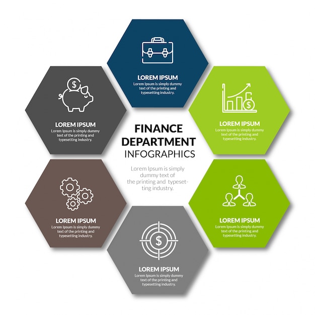 Plik wektorowy infografiki działu finansów