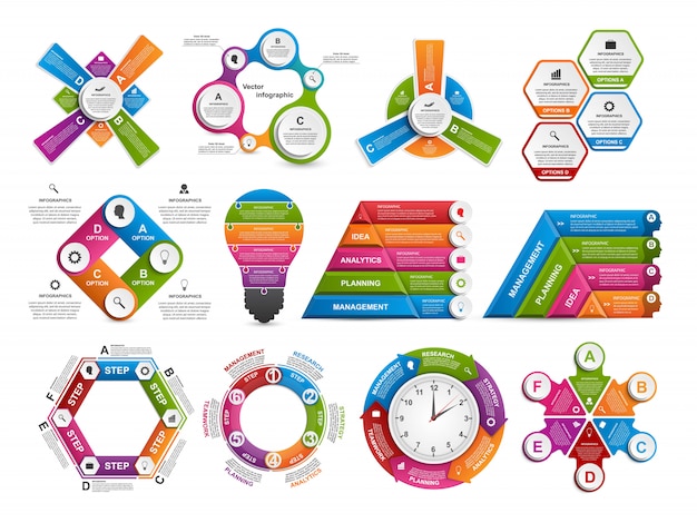 Plik wektorowy infografiki kolekcji. elementy projektu wektor