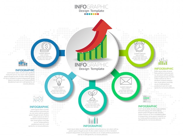 Infografiki Krokiem Biznes Proces Krok Z Krokiem.