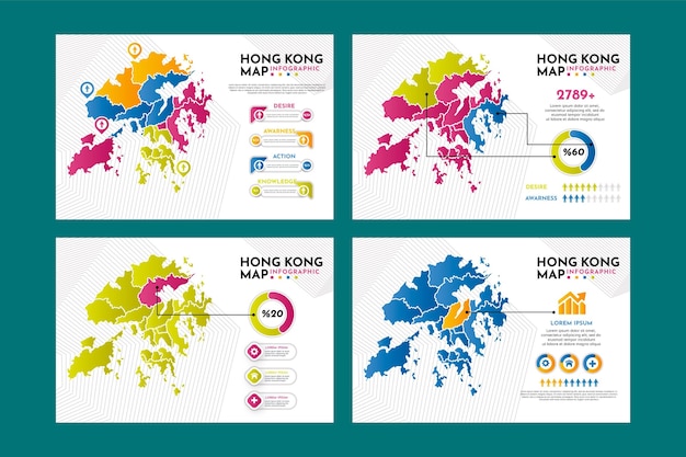 Infografiki Mapy Hongkongu