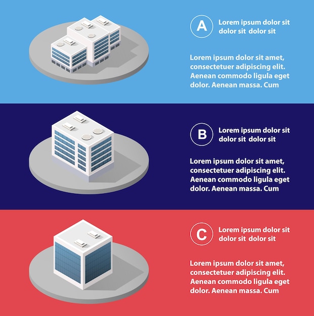 Infografiki Miasta W Izometrii