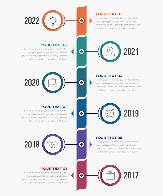 Infografiki Pionowe Osi Czasu