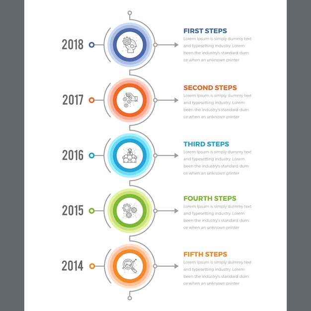 Infografiki Pionowe Osi Czasu