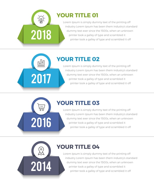 Infografiki Pionowe Osi Czasu