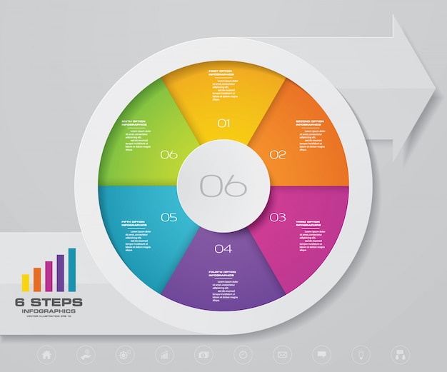 Infografiki Strzałka I Element Projektu Wykres Kołowy.