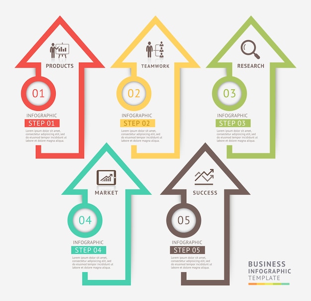Infografiki Szablon Projektu Strzałki