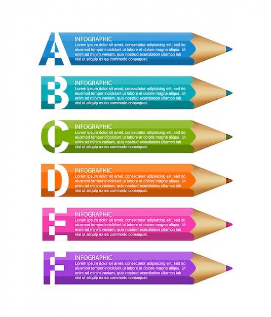 Infografiki Szablon Z Ołówkiem.