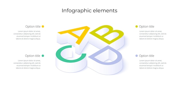 Infografiki Wykresów Procesów Biznesowych Z 4 Krokowymi Opcjami Kwadratowa Grafika Korporacyjnego Przepływu Pracy