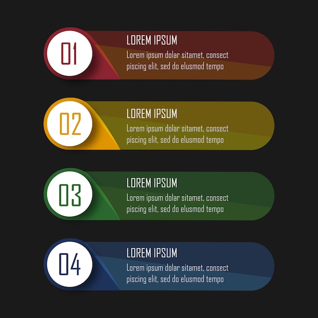 Infografiki Z 4 Krokami