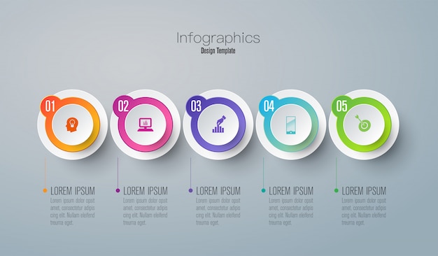 Infografiki Z Krokami I Opcjami