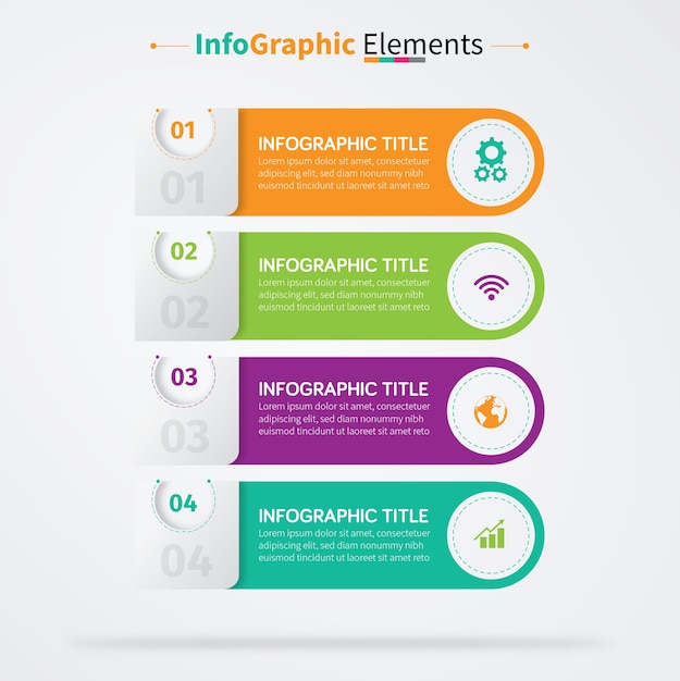 Infografiki Z Opcjami I Krokami