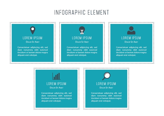 Infographic Elementy W Błękitnym Tle