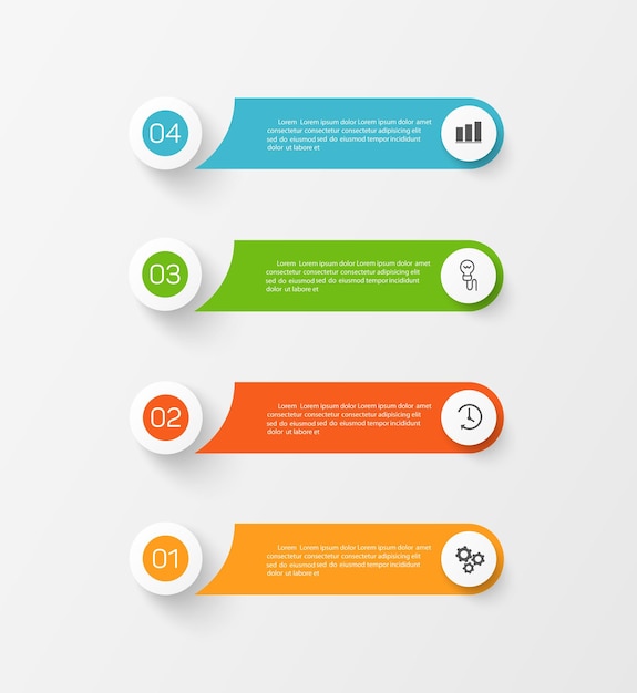 Infographic Szablon Z 4 Opcjami