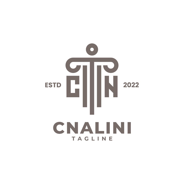 Inicjały Logo Kancelarii Z Literą Cn