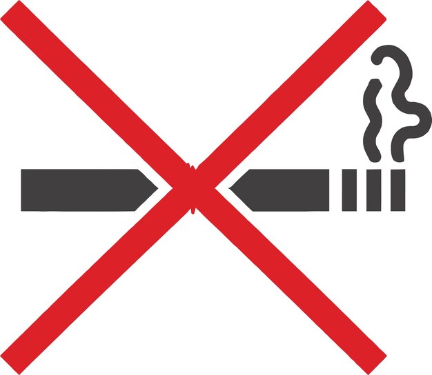 Plik wektorowy inicjatywa smokefree wpływowe elementy ikony dla logo zakazu palenia