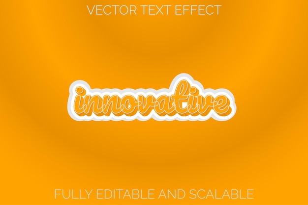 Plik wektorowy innowacyjny kolorowy szablon efektów tekstowych i w pełni edytowalny