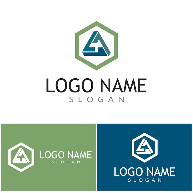 Inspiracja do projektowania logo futurystycznego łańcucha trójkąta