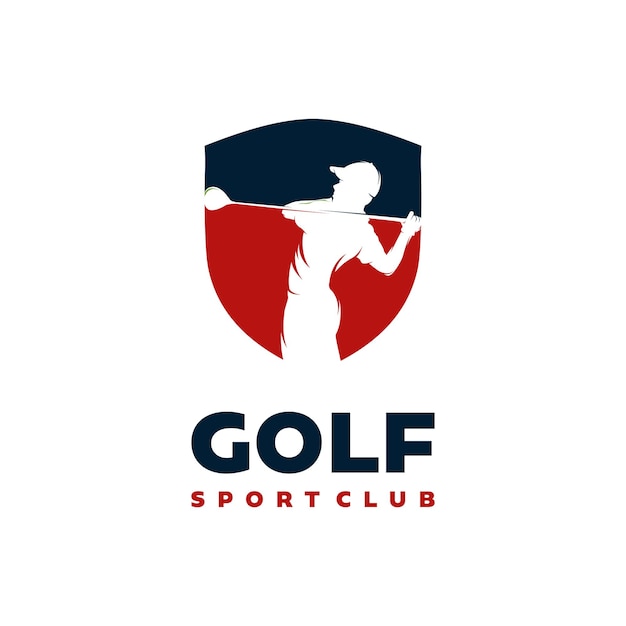 Plik wektorowy inspiracja do projektowania logo golfowego gracza