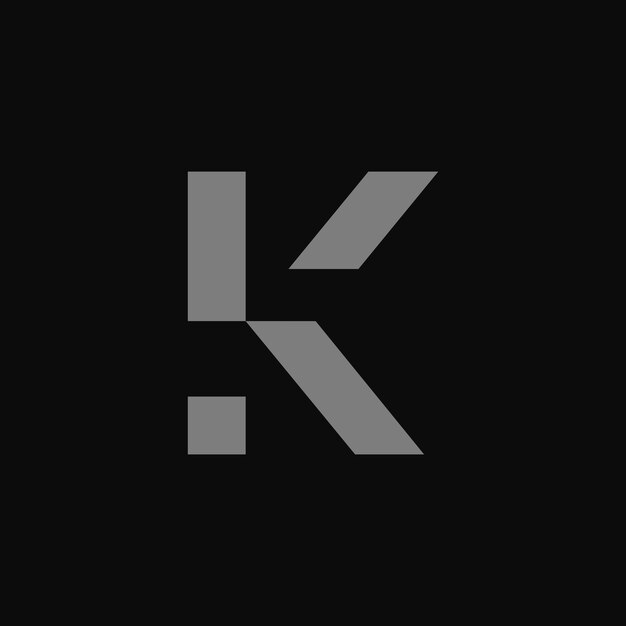 Plik wektorowy inspiracja do projektowania logo litery k