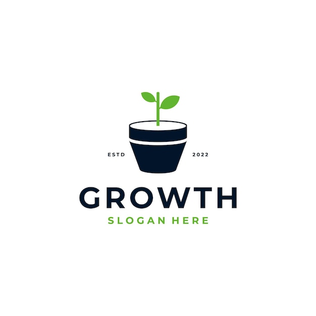 Inspiracja Do Projektowania Logo Zielonych Liści Rosnących Roślin Doniczkowych