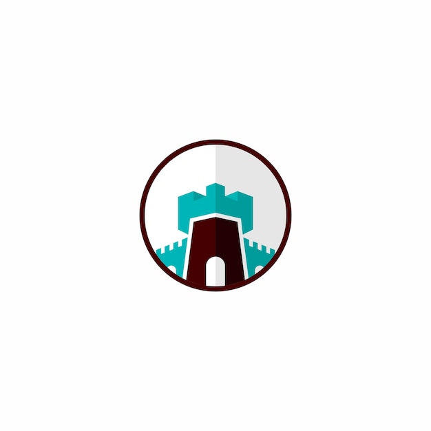 inspiracja projektem logo zamku z kreatywnym szablonem
