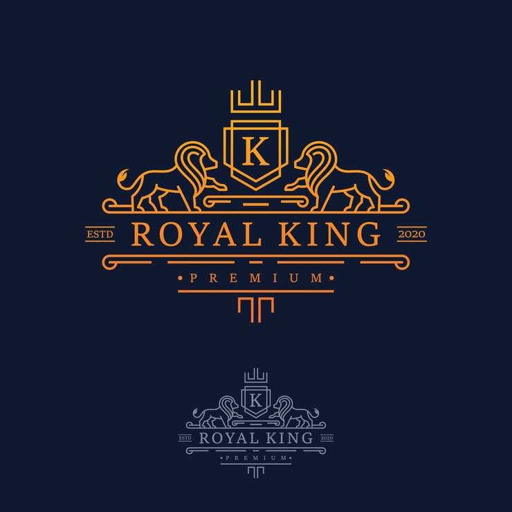 Inspiracja stylizacją luksusowego logo Royal Lion King
