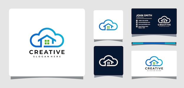 Inspiracje Do Projektowania Logo Cloud And House Real Estate