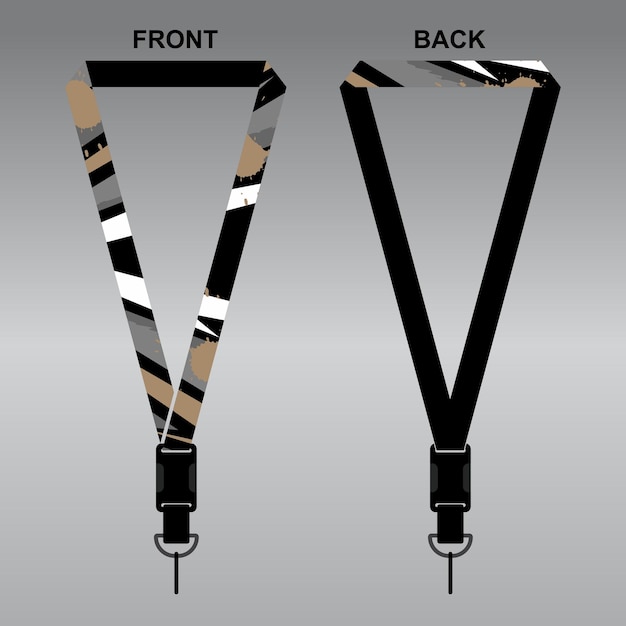 Inspirasi Desain Lanyard Untuk Perusahaan Anda Desain Tali Nametag Keren Eps.10 Pełny Wektor