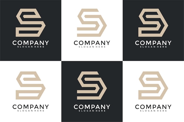 Inspirujący Szablon Projektu Logo Monogram Litery S