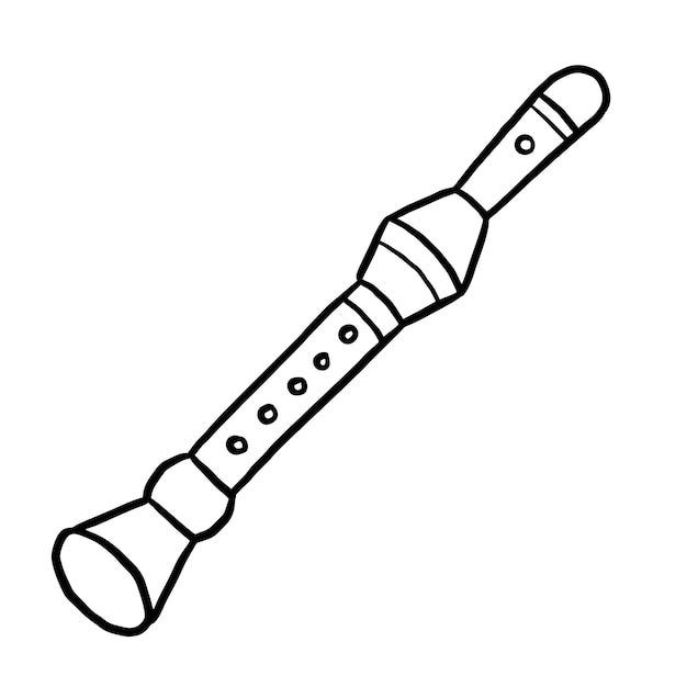 Instrument Muzyczny Doodle Kreskówka Kawaii Anime Kolorowanie Strona śliczna Ilustracja Clipart