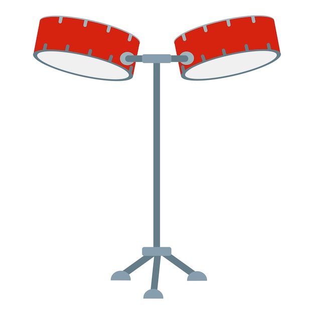 Plik wektorowy instrument muzyczny dwa stojące bębny retro ilustracja klasycznego bębna snare na stojaku i snare