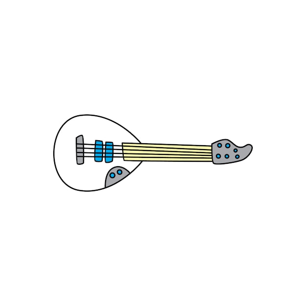 instrument muzyczny gitara doodle szkic wektor sztuki