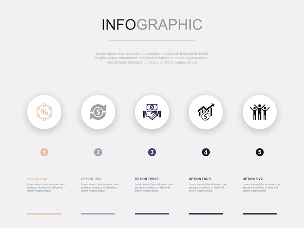 Inteligentny Czujnik Ruchu W Domu Inteligentny Termostat Deska Rozdzielcza Inteligentne Ikony Blokady Infografika Szablon Projektu Kreatywna Koncepcja Z 5 Krokami