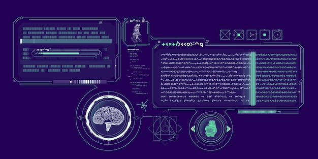 Interfejs eksploracyjny za pomocą infografiki scifi