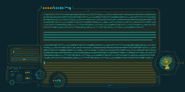 Interfejs Scifi programu dekodowania danych