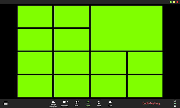 Interfejs Wideokonferencji Nakładka Okna Rozmowy Wideo Okna Chromakey