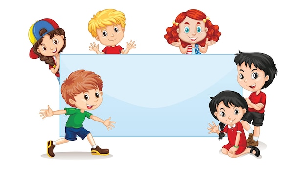 Plik wektorowy international_kids_blank_banner_ilustracja