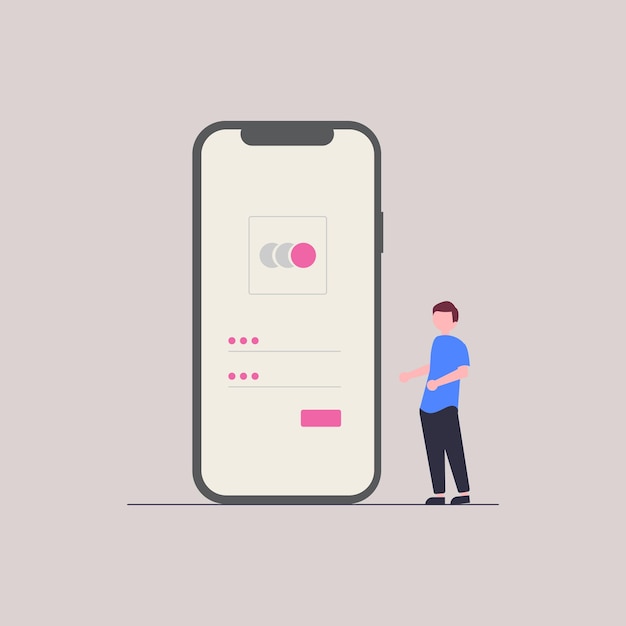 internetowy login do konta i podpis z projektem interfejsu bilansu