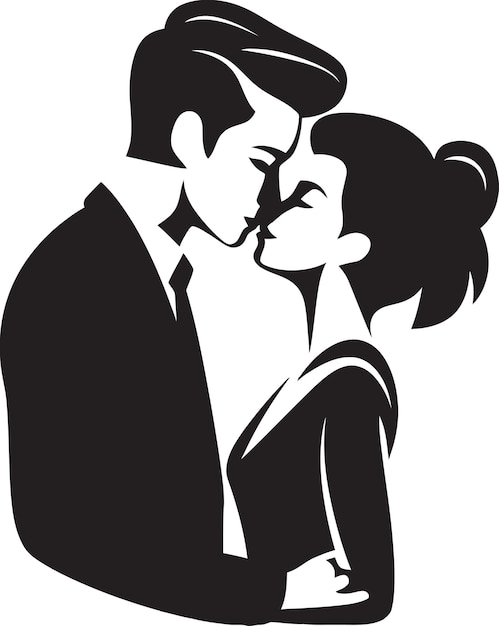 Plik wektorowy intimate bliss black iconic logo true loves embrace romantic silhouette design (prawdziwa miłość, romantyczna sylwetka)