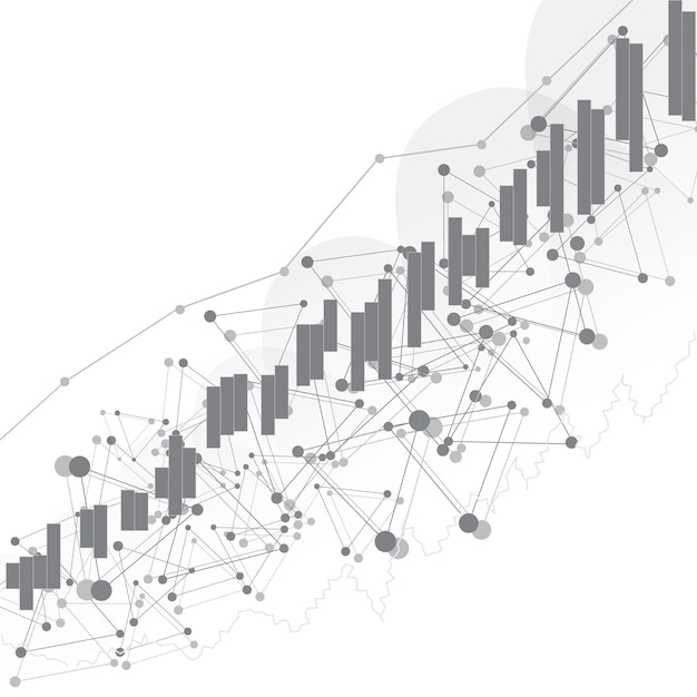 Inwestycja Na Giełdzie Handel Wykres świecowy Trend Grafiki Wektorowej