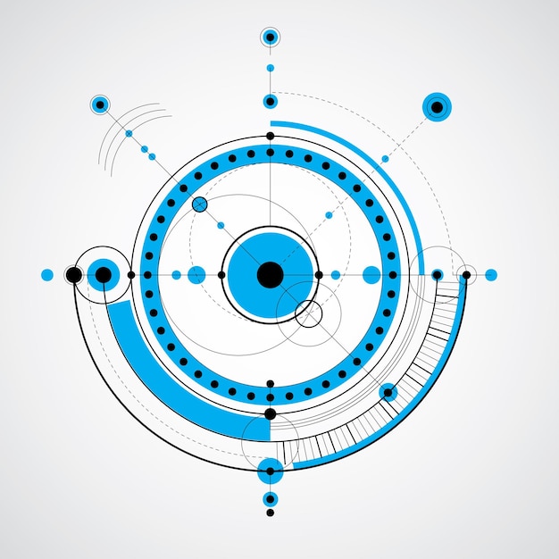 Plik wektorowy inżynieria wektor zaplecze technologiczne, futurystyczny plan techniczny, mechanizm. schemat mechaniczny w kolorze niebieskim, abstrakcyjny wzór przemysłowy może służyć jako tło strony internetowej.